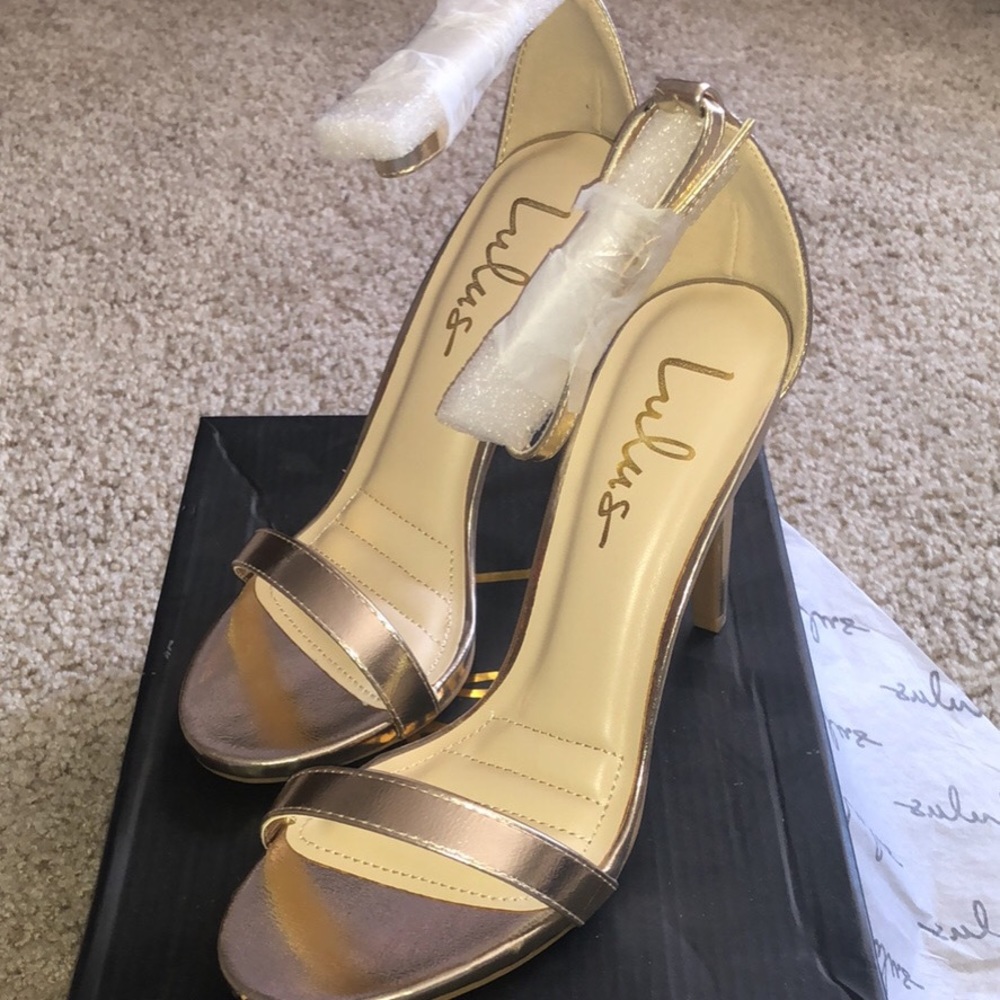 Lulu gold heels